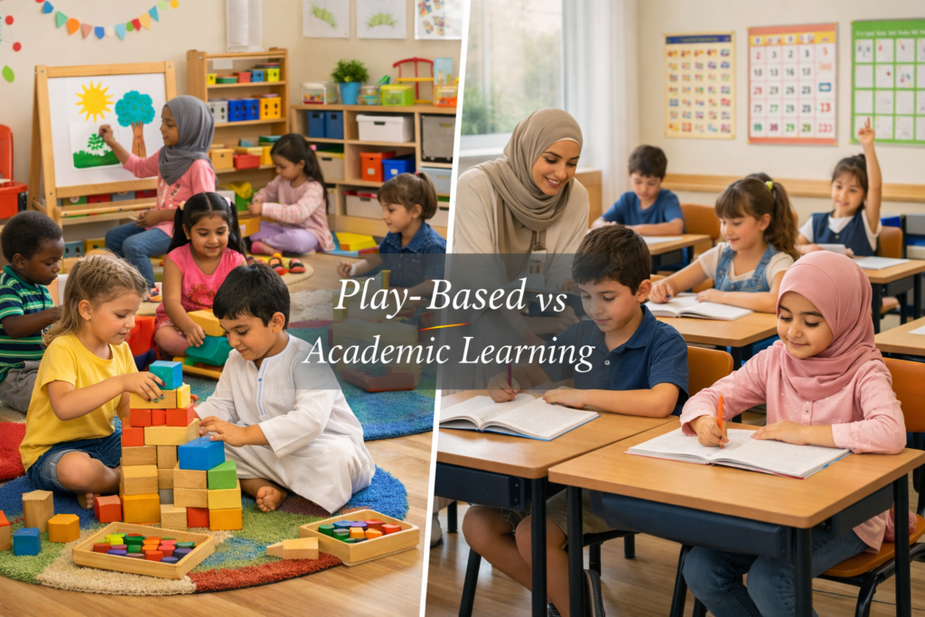 Best Kindergartens in Al Markhiya: Play-Based vs Academic Learning – What Truly Works for Your Child?